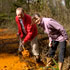 Dr Richard Lord and Janet Atkinson, from Teesside University’s CLEMANCE team at the problem East Cleveland beck.