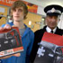 From left Sergeant Sharon Cooney, Cleveland Police Communities Unit, Craig Wright BA (Hons) Graphic Design student and Chief Inspector Tariq Ali, Cleveland Police Communities Unit.