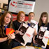 Crimestoppers youth worker Chris Preddie, Unity City Academy pupil Adele Smith, Crimestoppers Youth Board member Jenny Hill,  Unity City Academy pupil Melissa Rountree and Crimestoppers Youth Board member Hazel Geldard.