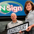Becky Wood with N-Sign’s Managing Director Alun Pearson.