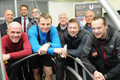 Colin Cooper, centre, with other fundraisers, including Mark Simpson, far right, Dean of the School of Social Sciences & Law