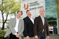From left to right: Teesside Alumni Johannes Pforr, Christoph Gobel and Thomas Drews