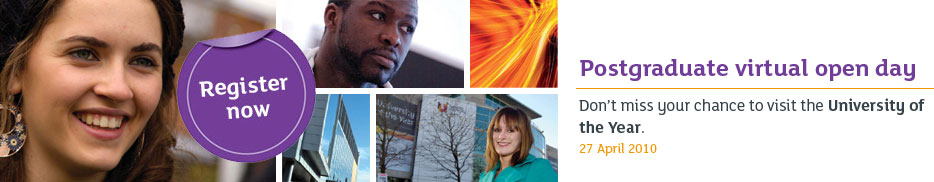 Postgraduate virtual open day - Don’t miss your chance to visit the University of the Year - 27 April