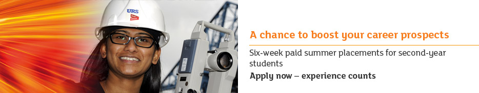 A chance to boost your career prospects - Six-week paid summer placements for second-year students