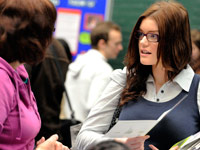 Student receiving advice