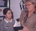 Then MP, the late Mo Mowlam talks to schoolchildren as she opens the new library. 1997