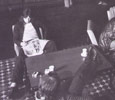 Students relax with a drink in the refectory in the mid 1970s – love the decor.