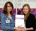Charlotte Best, Hartlepool Sixth Form College, winner of Passport Pride Award for Education, Sociology & Youth Studies with Carmen Thompson, Institute of Digital Innovation