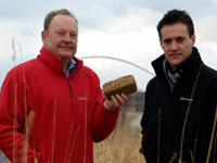 Dr Richard Lord, Reader in Environmental Geochemistry and Sustainability, (left) with Richard Green, BioReGen Project Officer. Dr Richard Lord, Reader in Environmental Geochemistry and Sustainability, (left) with Richard Green, BioReGen Project Officer.