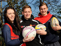 Pictured from left: Danielle Smith, Jack Chapman and Eldon Myers who took part in the University masterclass. Pictured from left: Danielle Smith, Jack Chapman and Eldon Myers who took part in the University masterclass.