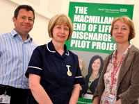 Pictured left to right is Dr Alex Nicholson, Consultant in Palliative Medicine at The James Cook University Hospital in Middlesbrough, Sister Yvonne Taylor, and Susan Jones, researcher in the Health and Social Care research institute at Teesside University. Pictured left to right is Dr Alex Nicholson, Consultant in Palliative Medicine at The James Cook University Hospital in Middlesbrough, Sister Yvonne Taylor, and Susan Jones, researcher in the Health and Social Care research institute at Teesside University.