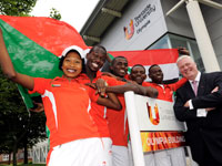 Professor Graham Henderson Vice-Chancellor CBE DL with member of the Sudanese Olympic team Professor Graham Henderson Vice-Chancellor CBE DL with member of the Sudanese Olympic team