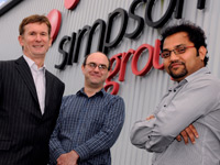 From left Simpson chairman Mark Simpson, Mark Flanagan and Srikanth Kataram From left Simpson chairman Mark Simpson, Mark Flanagan and Srikanth Kataram