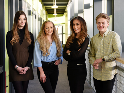 Members of the DigitalCity Student Board. From left - Alexandra Moylan-Jones, Scarlett Reeves and Natalie Woods and Jack Mason. Members of the DigitalCity Student Board. From left - Alexandra Moylan-Jones, Scarlett Reeves and Natalie Woods and Jack Mason.