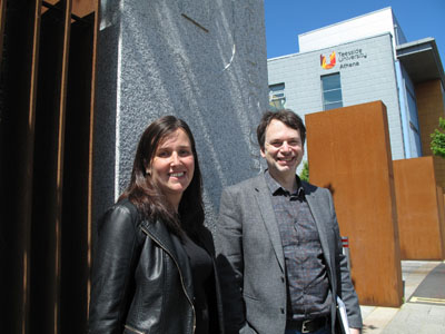 Renaissance Marketing Manager Claire Braithwaite, with Teesside University's Peter Reid. Renaissance Marketing Manager Claire Braithwaite, with Teesside University's Peter Reid.