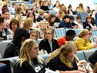 Delegates at the Discover Oncology student conference,. Link to Student conference attracts leading cancer experts.