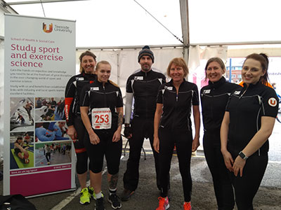 Link to Staff and students team up to compete in duathlon event.