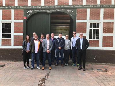 Staff and students on the MBA visit to Hamburg. Link to International collaboration helps develop leadership skills.