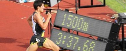 Sporting star Ricky Stevenson clinched his third successive 3,000 metre title.. Link to Teesside student makes history.
