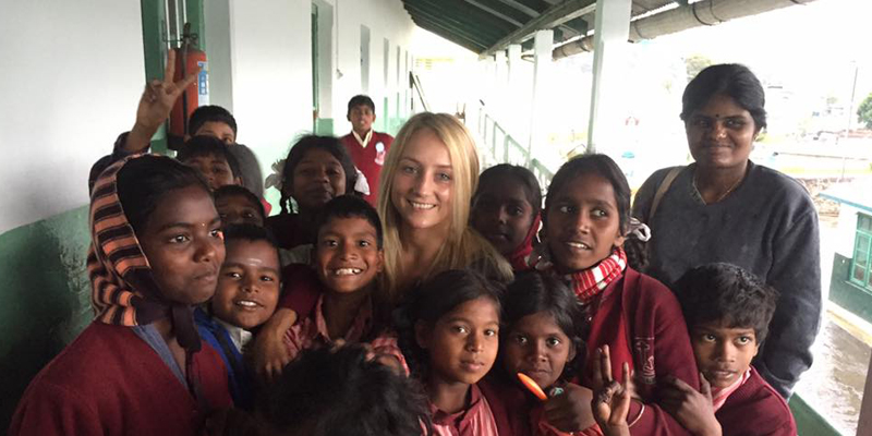 Amy Jury taking part in the Schoolhouse India Dental Camp