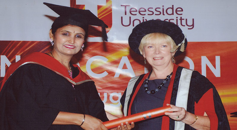 Link to Malaysian Nursing graduate from Teesside University partner UiTM visits campus .