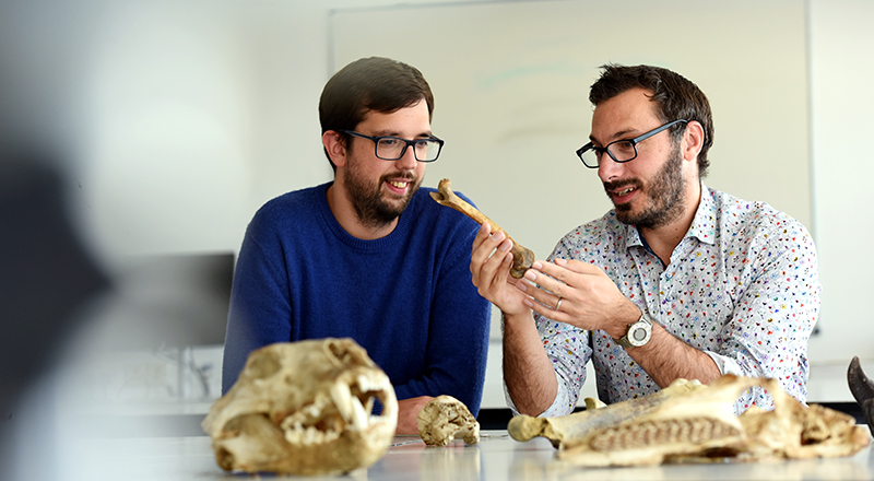 Dr David Errickson (left) and Professor Tim Thompson. Link to New research revolutionises our understanding of the island of Madagascar.
