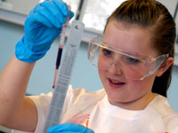 A Year 9 pupil at one of our forensics events