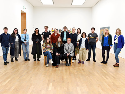 Students completing the MA Curating degree apprenticeship, pictured at MIMA. Link to View the pictures.