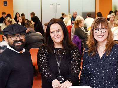 Dr Sony Mathew, Teesside University International Business School; Angela Corner, Thirteen Group; Suzanne Withrington, Teesside University International Business School. Link to View the pictures.