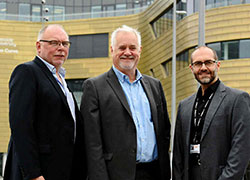 Professor Gary Montague, Malcolm Knott (ITS) and Omar Al-Janabi