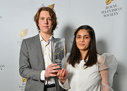  Jake Wiper and Abeera Mubarik with their RTS award