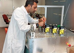 Dr Danial Qadir, a research associate working in the laboratory for the Tees Valley Hydrogen Innovation Project.