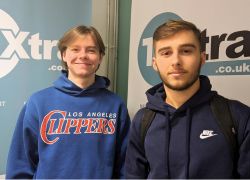 Sport journalism students Danny Nicholson (left) and Jacob Raw (right)