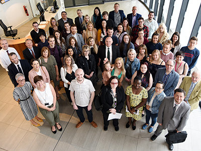 Recipients of prizes and scholarships met with donors at a special event at Teesside University. . Link to Donors thanked for contribution to student success.