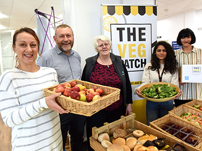 The Veg Patch in Middlesbrough Tower.. Link to Weekly fruit and veg stall offering ‘pay as you feel’ produce.