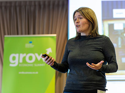 Helena Langdon, who was the guest speaker at a virtual Business Exchange hosted by Teesside University.. Link to Business Exchange learns how to make brands go viral.