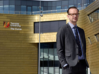 Professor Mark Simpson, Teesside University Pro Vice-Chancellor (Learning and Teaching). Link to Teesside receives prestigious ‘University of the Year’ award.
