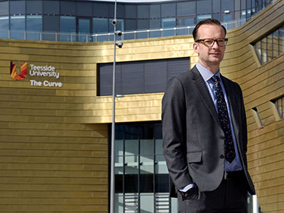 Professor Mark Simpson, Teesside University Pro Vice-Chancellor (Learning and Teaching). Link to Teesside receives prestigious ‘University of the Year’ award.