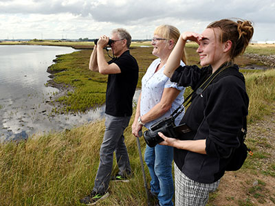 Ian Bond, INCA ecologist, Linda Watson, volunteer seal monitoring co-ordinator and Teesside University PhD student Freya Pellie.. Link to Record number of seals found on Teesside’s shores with new research underway to find out why.