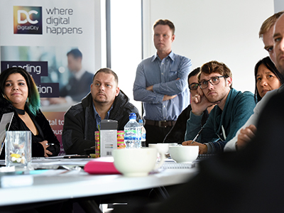Business leaders taking part in a previous DigitalCity Accelerator workshop. Link to Final call for Tees Valley businesses to join the DigitalCity Accelerator Programme.