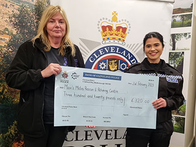 PC Rebecca Brennan who raised £320 for dog rescue charity Maxi’s Mates. Link to Congratulations to PCDA students.