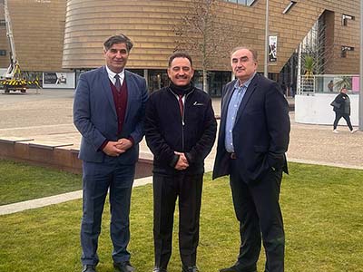 Dr Al-Greer, Professor Kossay Alahamdy and Professor Nashwan Dawood. Link to Teesside University extends its international collaboration.