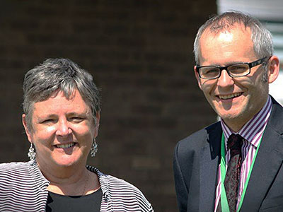 Sean Harris and Professor Newbury-Birch. Link to Helping shine a light on poverty in schools.
