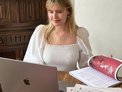 Sunday Girl creator Abigail Dennison. Link to National acclaim for Teesside academic’s independent publication.