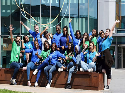 A group of Student Engagement Assistants outside the Student Life Building . Link to We are recruiting! Student Engagement Assistants.