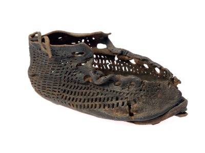 Image of leather baby boot from Roman Vindolanda. Image courtesy of  Vindolanda Trust. Link to Teesside University leads new research into Roman Empire’s leather economy  .