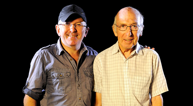 Simon with his father Robert McKeown.