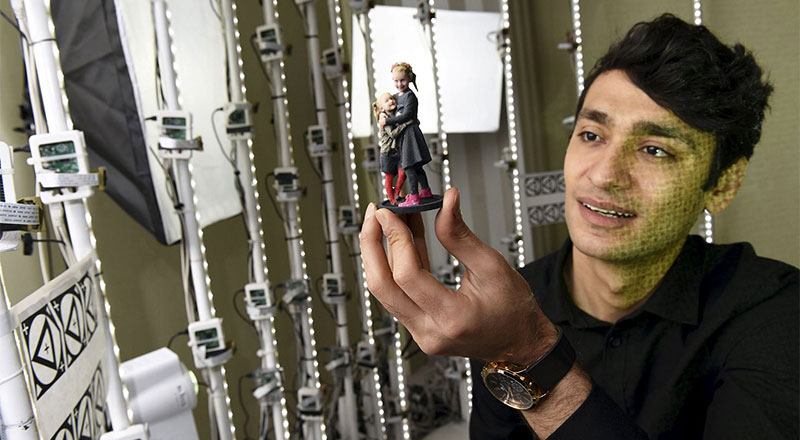 Behzad Parniani with one of the 3D models.