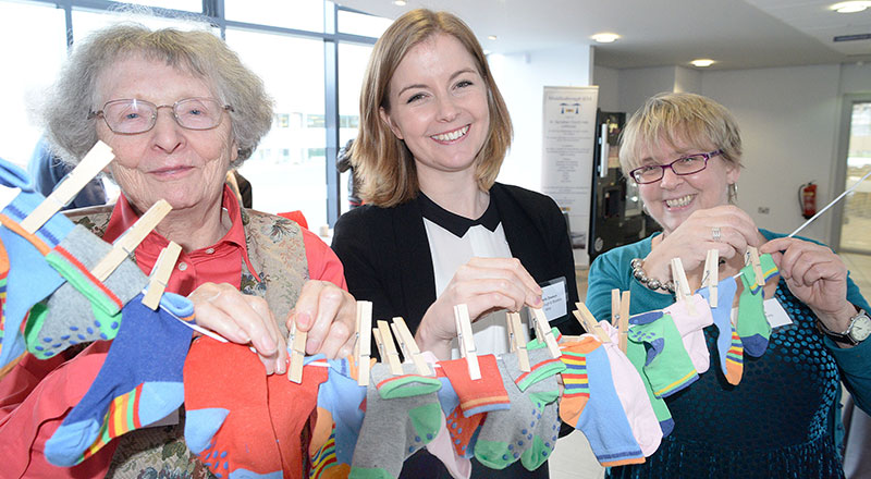 from left, Marjorie Homer, member of Ageing Better Middlesbrough Advisory Group; Michelle Dawson, Programme Manager; Dr Alison Jarvis,Teesside University.