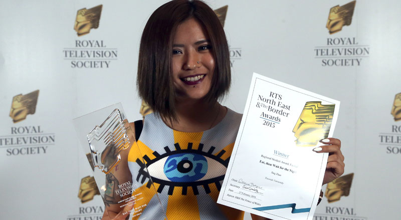 Royal Television Society regional award winner Jing Zhao